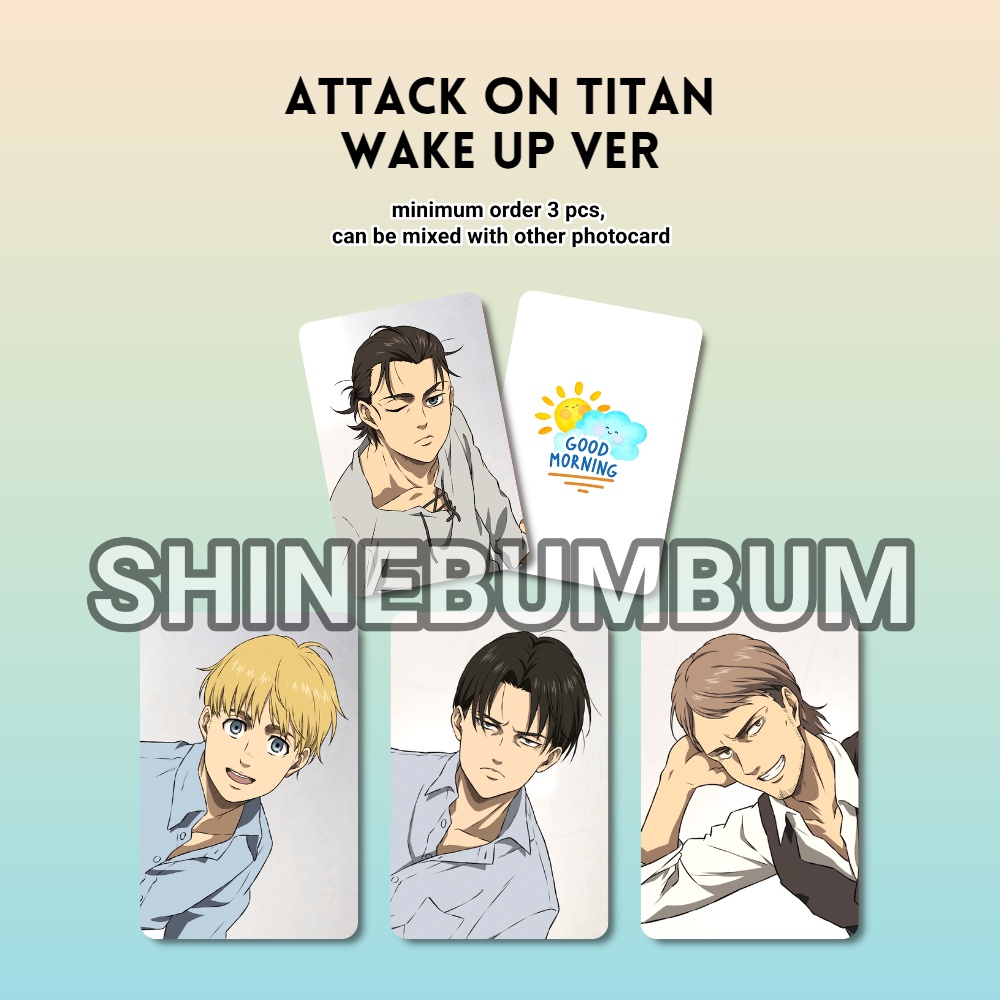 [30 ชิ้น] LEVI ATTACKERMAN ATTACK ON TITAN PHOTOCARD 2 ด้านข้าง