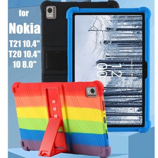 For Nokia T10 8.0" T20 TA-1392 10.4" Shell Shockproof Kids Silicone Stand Cover for Nokia T21 TA-1495 10.4 inch 2022