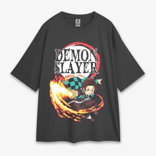 เสื้อยืด โอเวอร์ไซซ์ ลาย Demon Slayer สไตล์วินเทจ