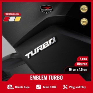 1 ชิ้น TURBO EMBLEM ต้นฉบับ EMBLEM ไม่ใช่สติกเกอร์วัสดุที่มีคุณภาพรถจักรยานยนต์นูน EMBLEM รถจักรยานยนต์ EMBLEM