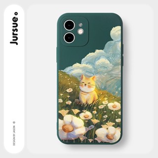 JURSUE เคสไอโฟน เคสซิลิโคนนุ่มกันกระแทกการ์ตูนน่ารักตลก เคสโทรศัพท์ Compatible for iPhone 15 14 13 12 11 Pro Max SE 2020 X XR XS 8 7 6 6S Plus พลัส Y3205