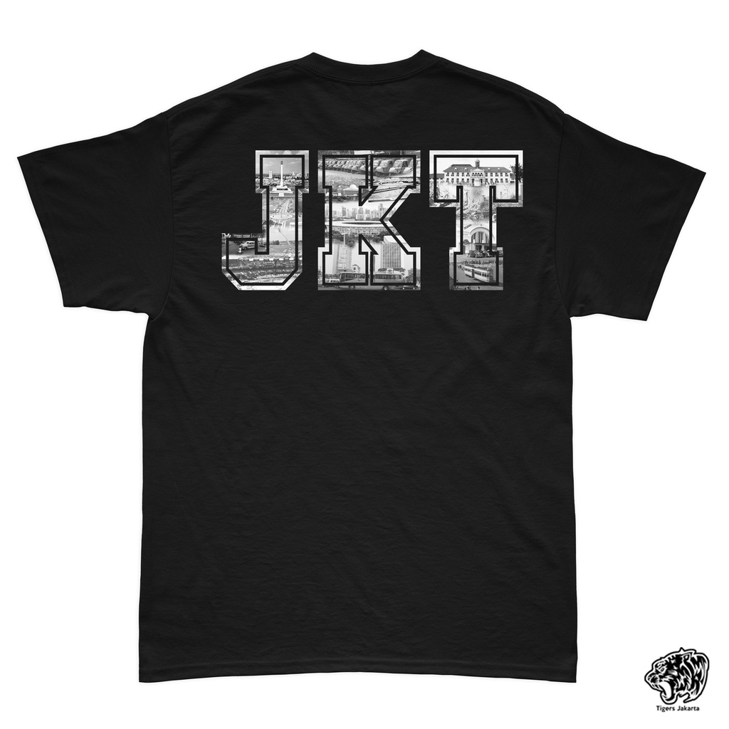 JKT JKT JKT | วัฒนธรรมวัฒนธรรมวัฒนธรรม | เสื้อยืดสีดํา | เสื้อยืดเสือ | TGRS x Persija