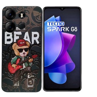 เคสซิลิโคนนิ่ม ขอบตรง ลาย Tecno Spark GO 2023 BF7 POP 7 Pro Infinix Smart 7