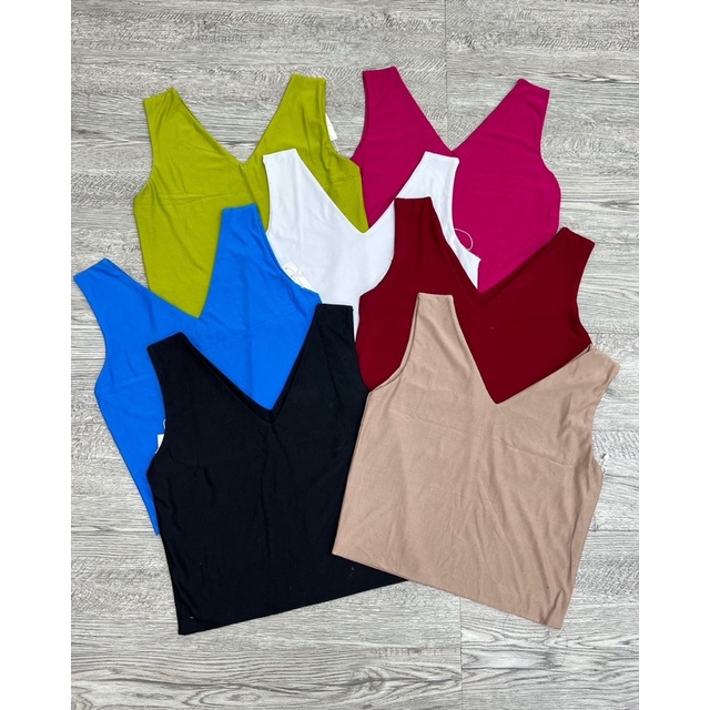 เสื้อกล้ามคอวีธรรมดา TANKTOP TOP