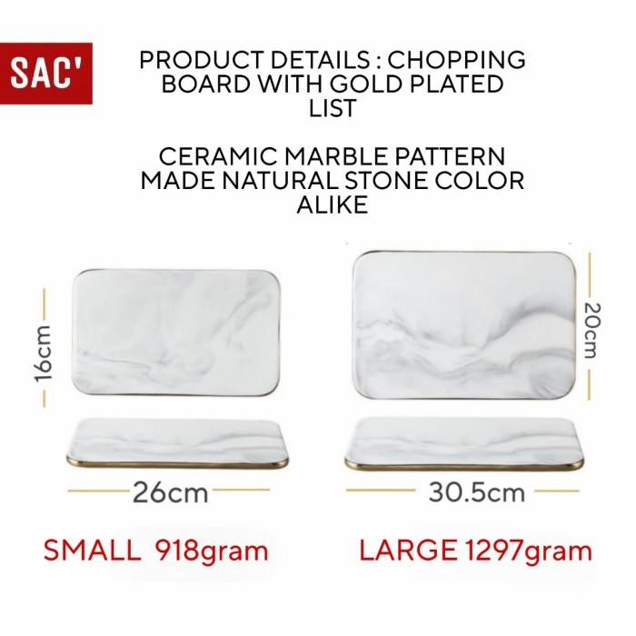 Tromso Marble Pattern Tray Chopping Board Marble Pattern เขียง