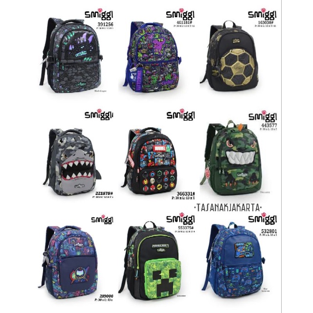 Smiggle Backpack for Boys Elementary Size/Smiggle Backpack for Boys/Smiggle Bag for boy