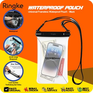 Ringke เคสกันน้ํา สีดํา ไร้กรอบ สําหรับ iPhone