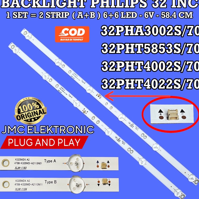 READY TO SEND PHILIPS LED TV BACKLIGHT 32 INC 32PHA3002S/70 32PHT5853S/70 32PHT4002S/70 32PHT4022S/7
