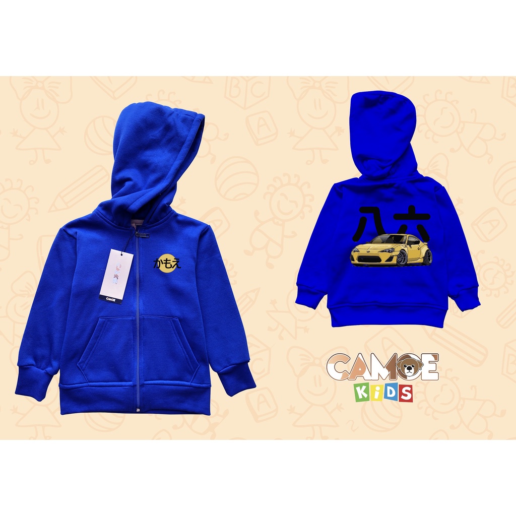 KIDS CAMOE Racing เสื้อแจ็คเก็ตมีฮู้ดรถยนต์ GR 86