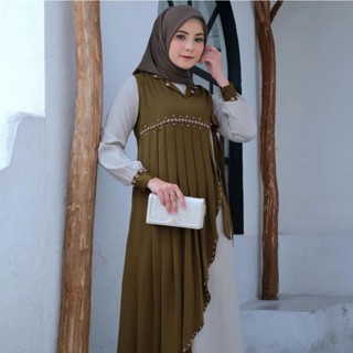 Gamis TERBARU LOVELYN ชุดเดรส BL M L XL XXL LD 110 ซม. เป็นมิตรกับสิ่งแวดล้อม BABYDOLL GAMIS ชุดเดรส สไตล์หรูหรา เกาหลี หรูหรา สีดํา กรมท่า มัสยิด เสื้อผ้าผู้ใหญ่ ผู้หญิง รุ่นเรียบง่าย ล่าสุด