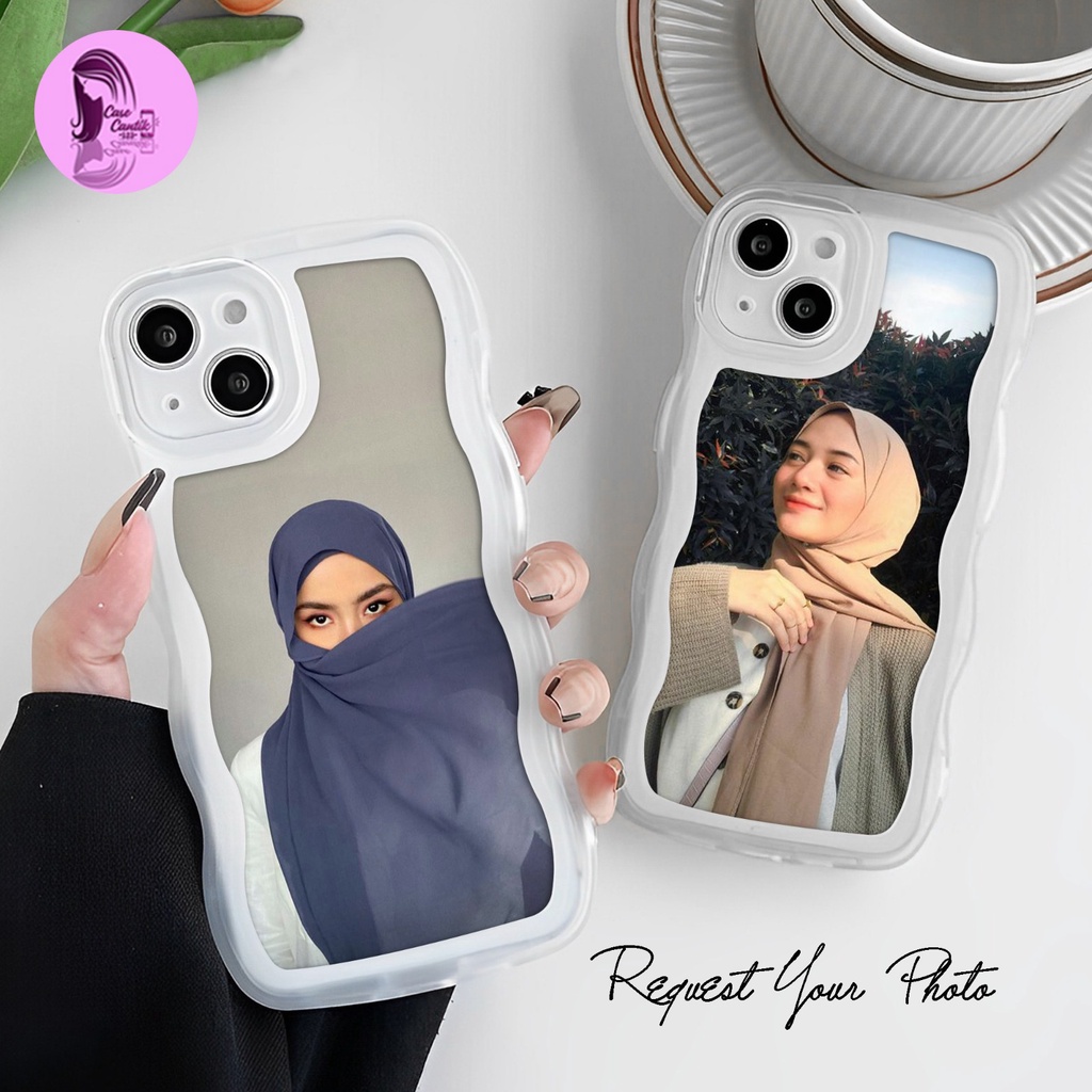 CLEAR WAVE SILICONE SOFTCASE CUSTOM REQUEST PHOTO สําหรับ A03 CORE A10 A11 A20 A21S A16 A16E A37 A52