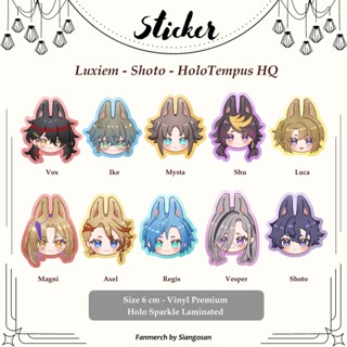 สติกเกอร์ ลาย Holo Vtuber Luxiem Shoto HoloTempus HQ สําหรับตกแต่ง