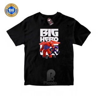 (ฟรีชื่อ) เสื้อยืด พิมพ์ลายการ์ตูน MOTIF BIG HERO Character HIRO&amp;BAYMAX UNISEX สําหรับเด็ก