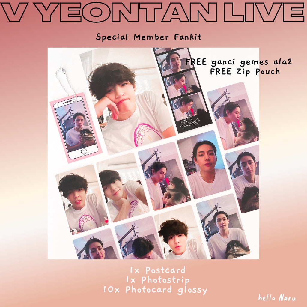 V Yeontan VLive Photocard Photocard Photocard Package |