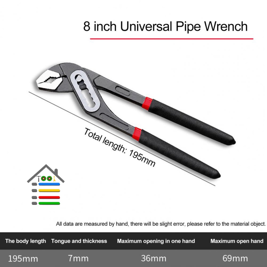 BIRD CLAMP PLIERS PIPE WRENCH ปั๊มน้ํา PUMP PLIERS 8 นิ้ว
