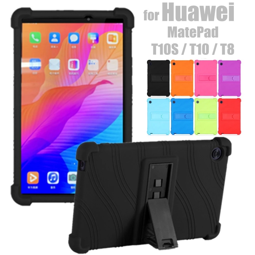 Huawei MatePad T10 T10S 10.1 Inch 2022 Stand Cover Tablet Funda MatePad T8 8.0 inch Soft Silicone Ad