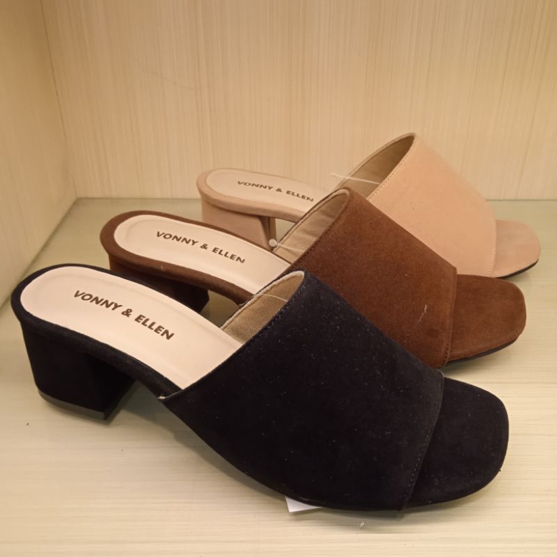 ISM - Vonny & Ellen Womens Bustong Heels/VL.1585 - รองเท้าส้นสูงผู้หญิง Low Chunky Heel