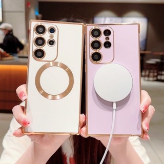 Casetify เคสโทรศัพท์มือถือแบบนิ่ม กันกระแทก พร้อมที่ชาร์จแม่เหล็กไร้สาย สําหรับ Samsung S23 S22 S21 Ultra Plus S21 S20 FE