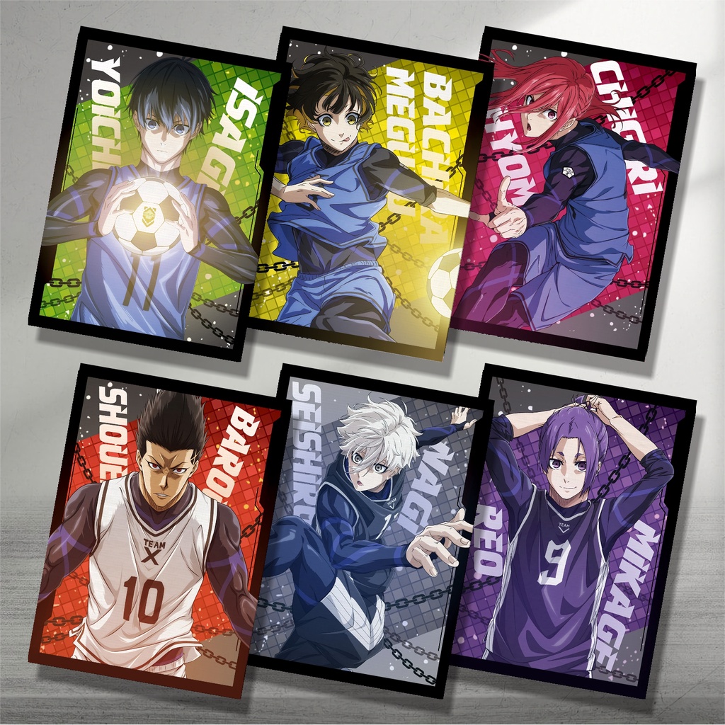 โปสเตอร์คอลเลกชัน A4 Anime Blue Lock A - Isagi Bachira Chigiri Barou Nagi Reo Rin
