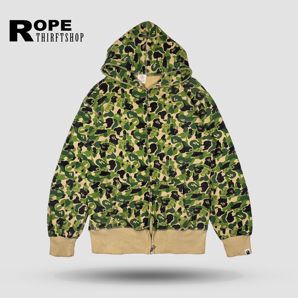 เสื้อแจ็คเก็ตซิปมีฮู้ดวินเทจ BATHING APE Bape X Kaws ไม่ใช่ Stussy Carharrt