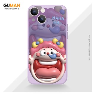 GUMAN เคสไอโฟน เคสซิลิโคนนุ่มกันกระแทกการ์ตูนน่ารักตลก เคสโทรศัพท์ Compatible for iPhone 15 14 13 12 11 Pro Max SE 2020 X XR XS 8 7 6 6S Plus พลัส XYM1785