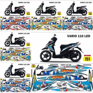สติกเกอร์ vario fi striping Sticker/vario 110 LED Decal/vario custom Sticker/Sonic/Accessories/Variations/Motorcycle/vario