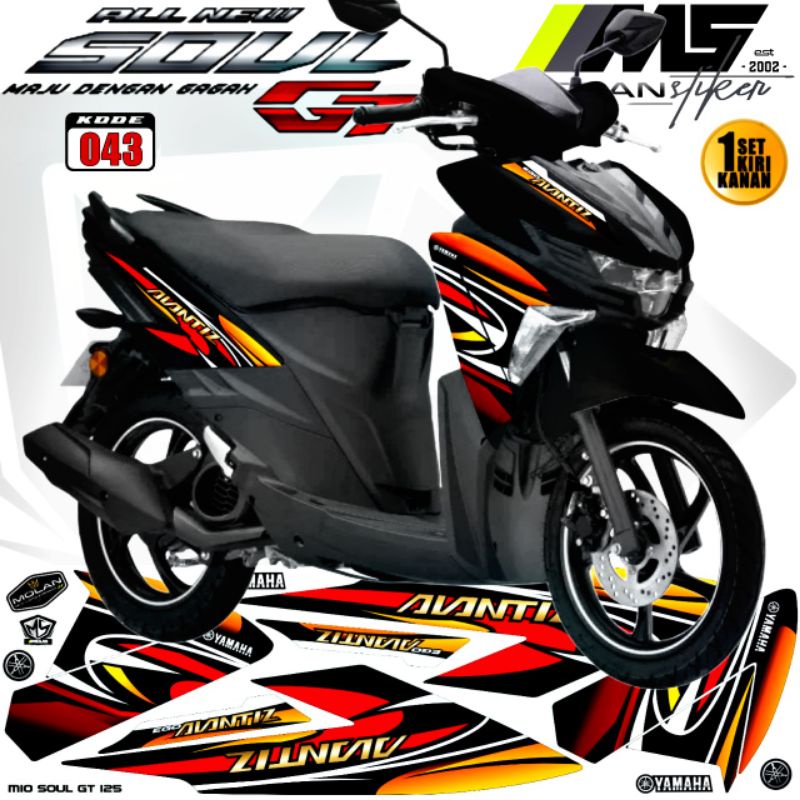สติ๊กเกอร์รูปลอก Striping Variation Mio Soul Gt 125 2015-2023 ใหม่ Yamaha Mio Soul Gt 125 Led Yamaha