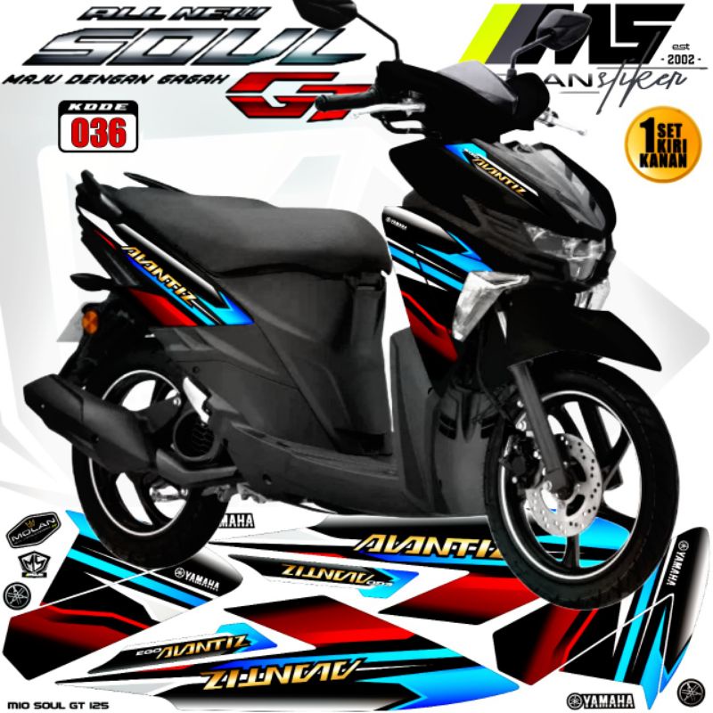 สติ๊กเกอร์รูปลอก Striping Variation Mio Soul Gt 125 2015-2023 ใหม่ Yamaha Mio Soul Gt 125 Led Yamaha