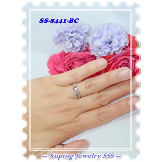 แหวนชุบทอง 18k SS-8441-BC สีเงิน แบรนด์แท้