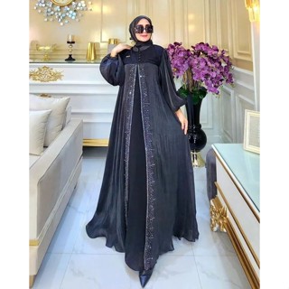 Gamis TERBARU NEW KIRANNA DRESS BC M L XL XXL Material  SHIMMER GAMIS Women Plain Black White SAGE PLUM รุ่นล่าสุด Now JUMBO Get GAMIS Women ไม่มี HIJAB BAJU Party DRESS MUSLIM Women Korean MUSLIM Clothing Women