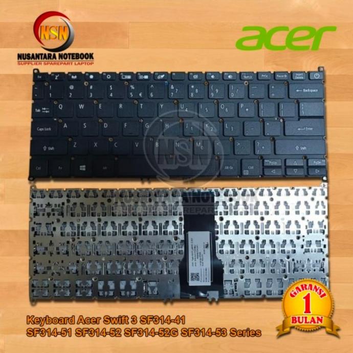 คีย์บอร์ด สําหรับ Acer Swift 3 Sf314 Series Sf314-41 Sf314-51 Sf314-52 Sf314-52