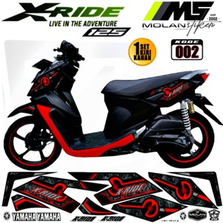 Xraide Matic Cross Trail |สติกเกอร์รูปลอก Semi Fullbody Xraide 125 125-Striping Xraide 125 Red2