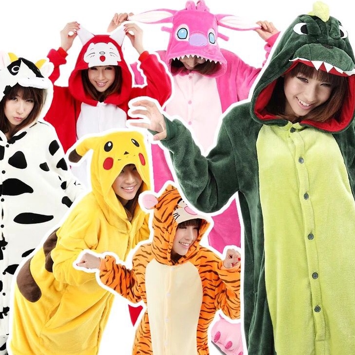 ความสุขุมที่สุด!. ONESIE COSTUME DINOSAUR DINO COW TOTORO TIGER PIKACHU GIRAFFE STITCH SULLEY LION B