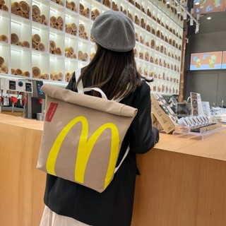 Mcdonalds กระเป๋าเป้สะพายหลัง กระเป๋านักเรียน ขนาดใหญ่ สําหรับผู้หญิง นักเรียน เดินทาง พักผ่อน 8.1