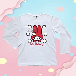 เสื้อยืดแขนยาว พิมพ์ลายการ์ตูน MY MELODY พรีเมี่ยม สําหรับเด็ก