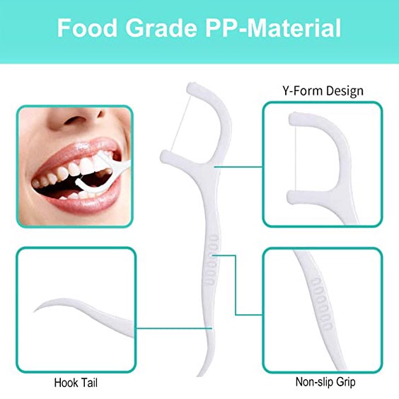 ไหมขัดฟัน แบบใช้แล้วทิ้ง 500 ชิ้น ห่อแยกชิ้น, ถุงเดี่ยว, ไหมขัดฟัน สําหรับเดินทาง, ไหมขัดฟัน แบบไม่ปรุงแต่งรส, ไหมขัดฟัน - รูปที่ 4