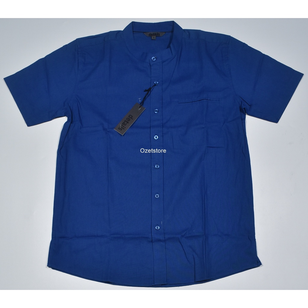 KEMEJA เสื้อเชิ้ตแขนสั้นผู้ชาย Koko คอปก DETA*** เสื้อเชิ้ตลําลอง Navy KDP12