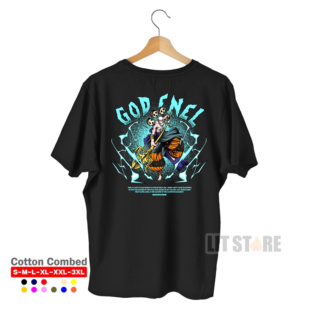 Litstore One Piece God Enel One Piece Collection V1 เสื้อยืดอนิเมะ