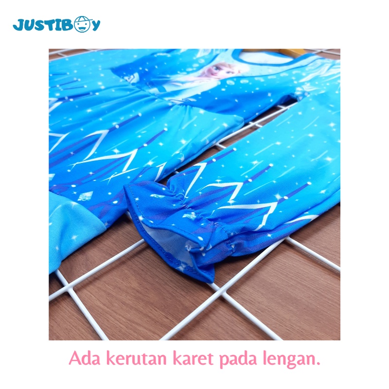 จัดส่งฟรี FROZEN PRINCESS CHILDRENS GAMIS AGES 3 - 10 ปีฟรี HIJAB / FROZEN MUSLIM GIRLS DRESS