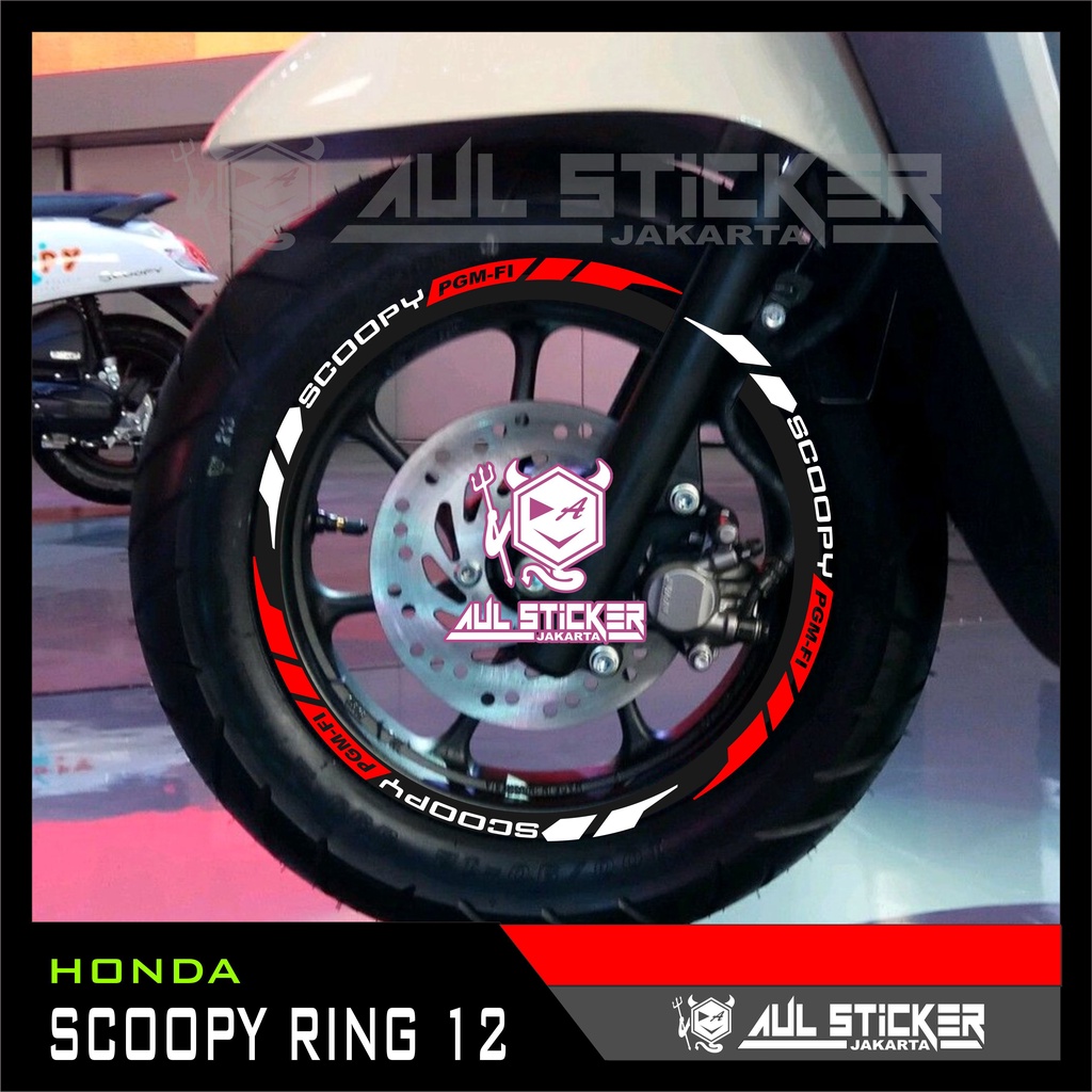 สติ๊กเกอร์ริม (044) NEW SCOOPY RING 12 FRONT REAR