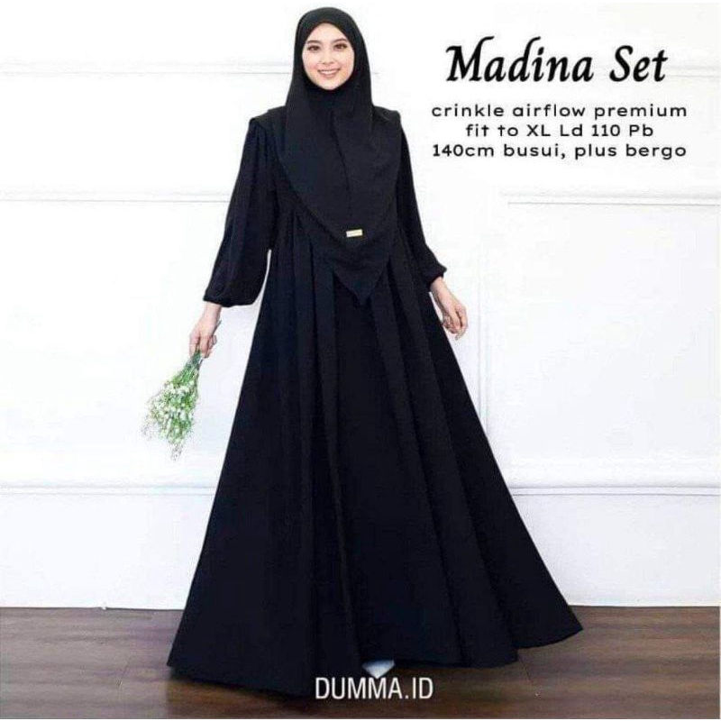 Madina SET BERGO SYARI/HIJAB GAMIS SET