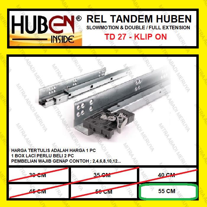 ราวลิ้นชัก Huben Tandem 55 ซม. Huben Td-27 ราวแขวน Tandem