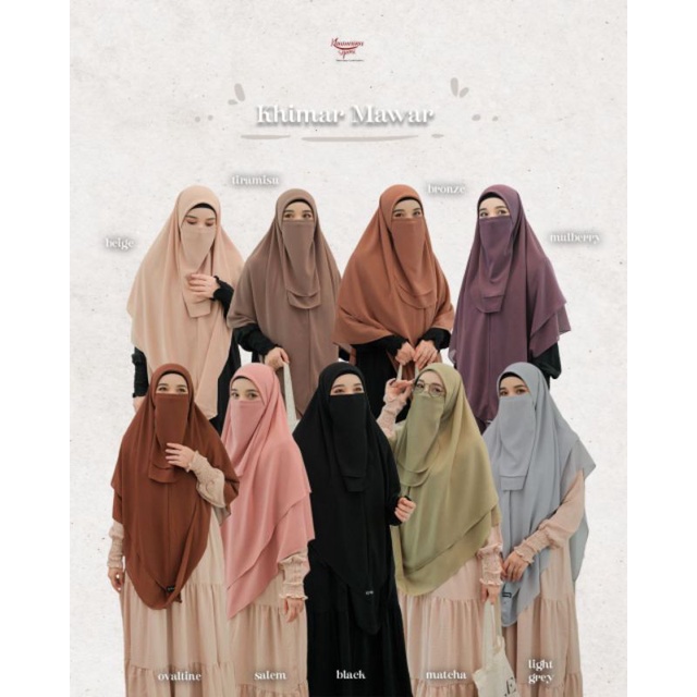 MAWAR ORIGINAL INSTANT ROSE KHIMAR BY KHUMAIRA SYAR ฟรี / INSTANT SQUARE KHIMAR CRUTY LUXURY DOUBLE 