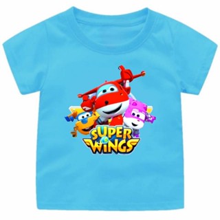 เสื้อยืด ลาย Superwings สําหรับเด็กผู้ชาย อายุ 1-13 ปี และผู้ใหญ่