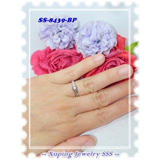 แหวนชุบทอง 18k SS-8439-BP สีเงิน แบรนด์แท้