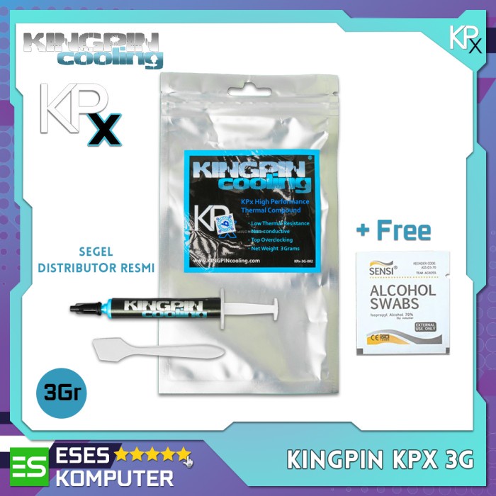 Kingpin Kpx 3 กรัม / 3 กรัม จาระบีวางความร้อนประสิทธิภาพสูง