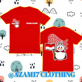 เสื้อยืด พิมพ์ลาย Mixue Indonesian Independence Day Free Add Your Name Mascot Ice Cream Mixue RI ครบรอบ 78 ปี สําหรับเด็ก