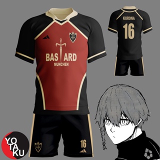 เสื้อกีฬาคอสเพลย์ การ์ตูนอนิเมะ Bastard Munchen Ranze Kurona สีฟ้า แบบครบชุด