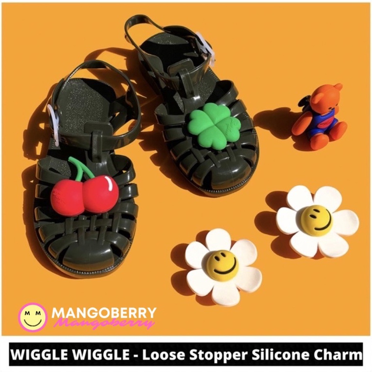 . WIGGLE WIGGLE - Jibbitz Loose Stopper Silicon Charm (คู่เกาหลี)