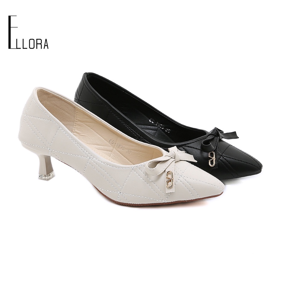 Hot ELLORA EG-8830 นําเข้ารองเท้าส้นสูงผู้หญิงสังเคราะห์ 5 ซม.